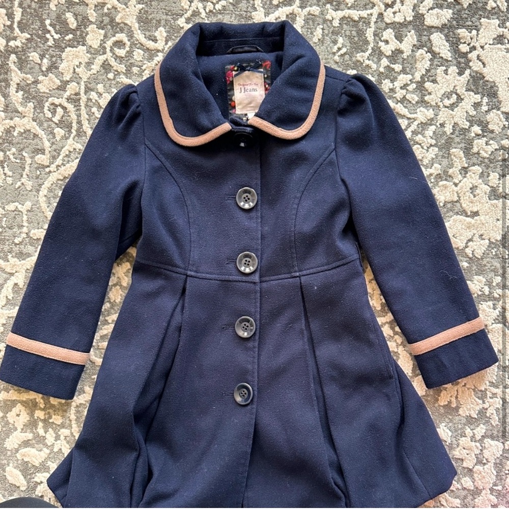 J Jeans Girls Navy Pea Coat